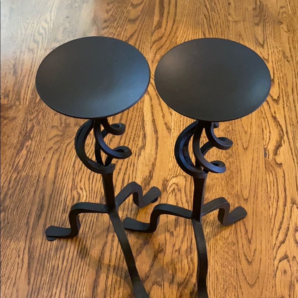 COPY - Black Iron Candle Holders (set of 2)